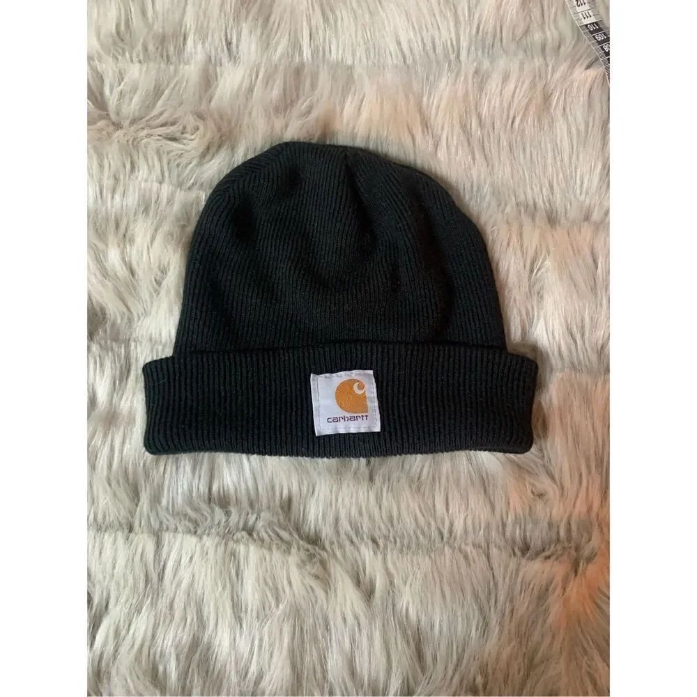Carhartt Black Knit Cuffed Beanie